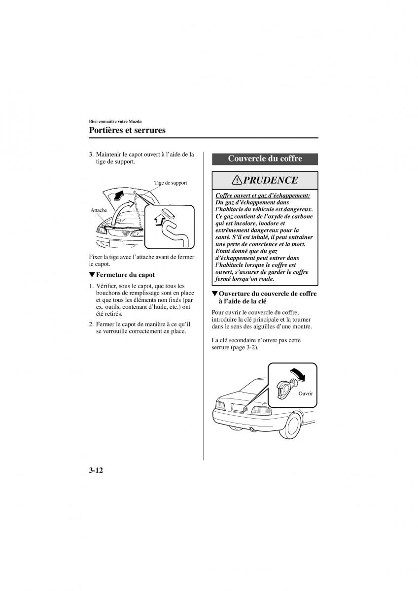 Mazda 626 V 5 manuel du proprietaire / page 58