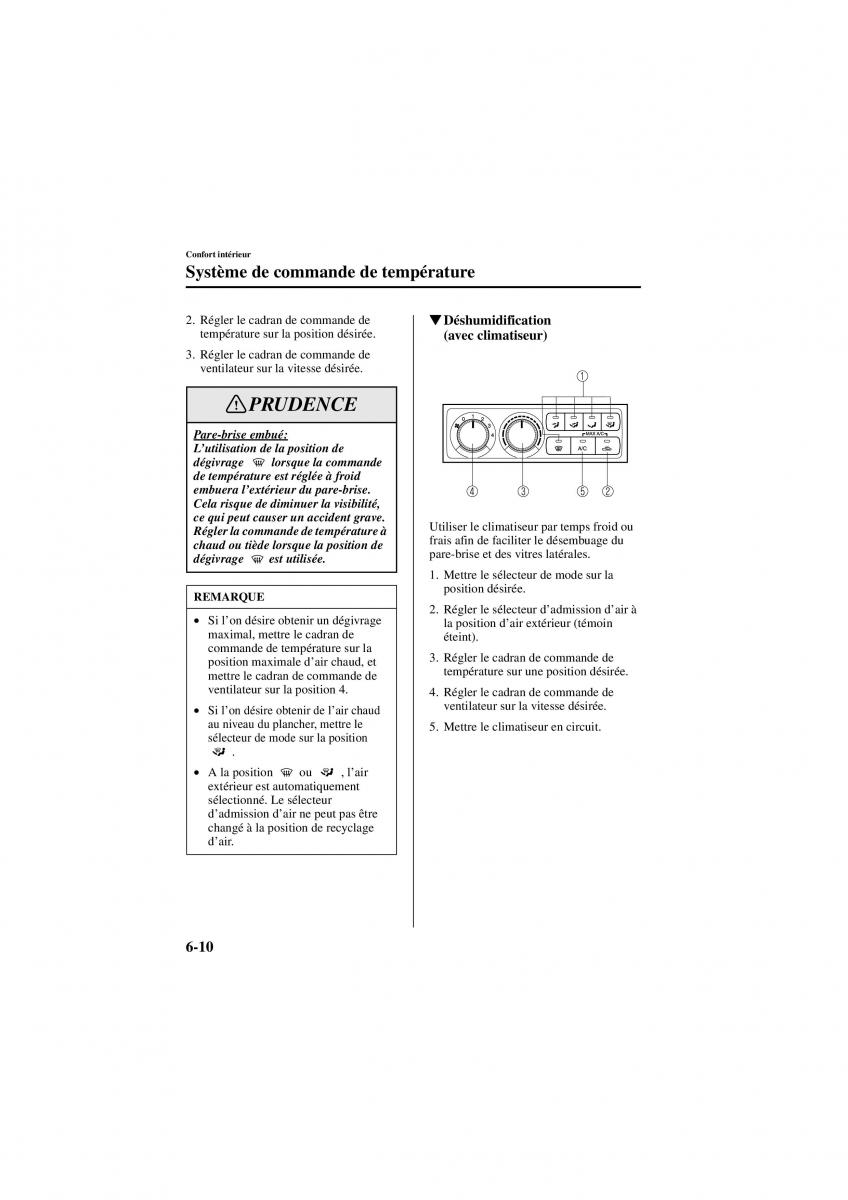 Mazda 626 V 5 manuel du proprietaire / page 134