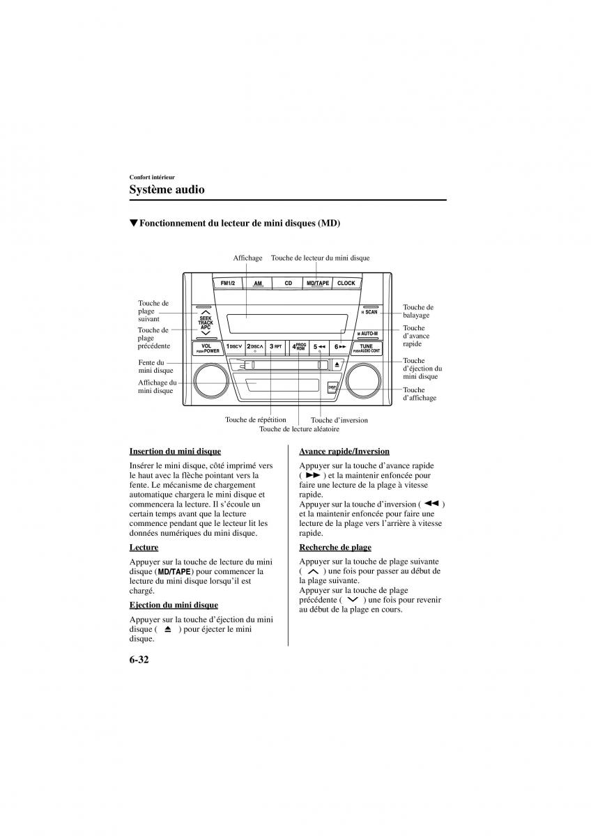 Mazda 626 V 5 manuel du proprietaire / page 156