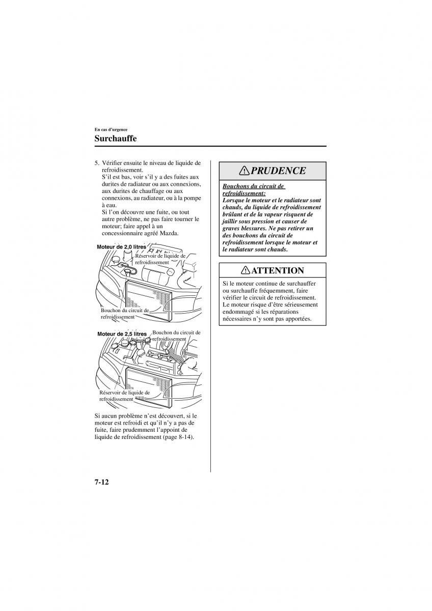 Mazda 626 V 5 manuel du proprietaire / page 186