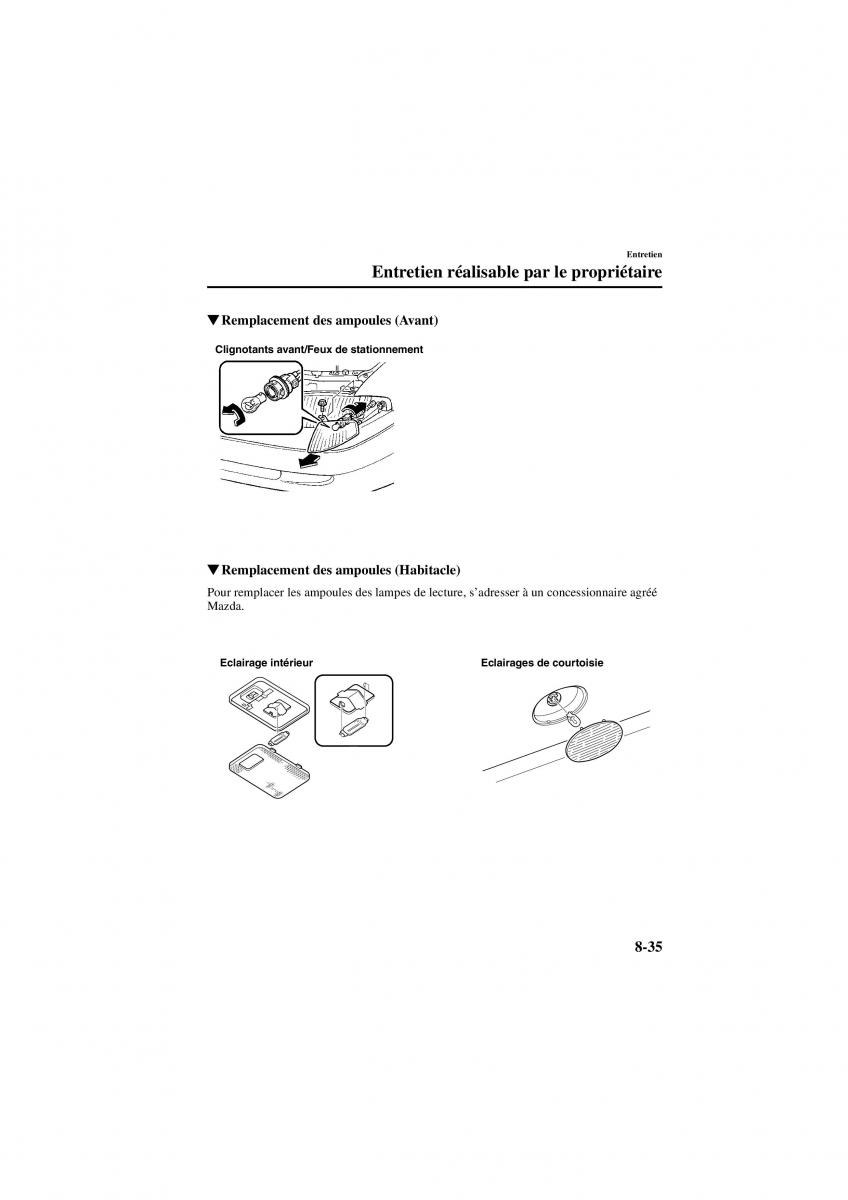 Mazda 626 V 5 manuel du proprietaire / page 227