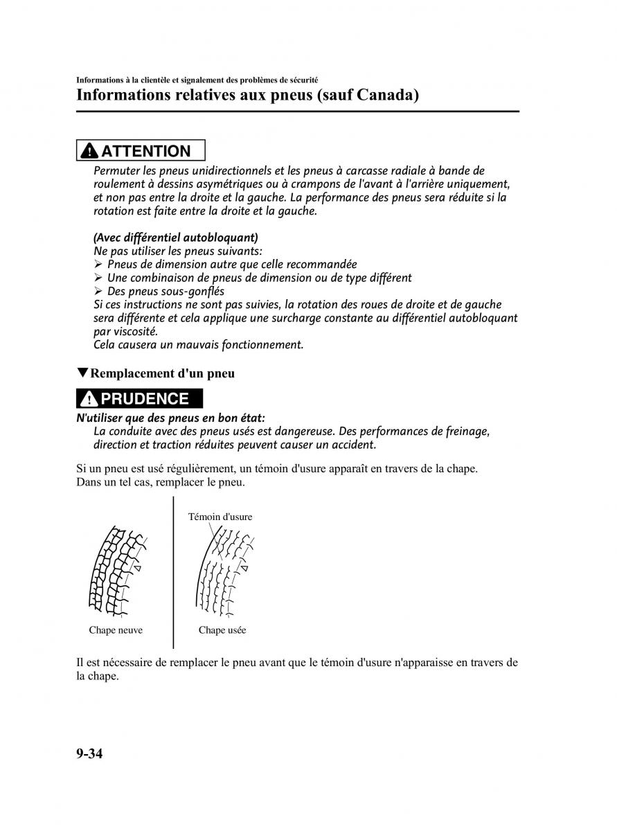 Mazda CX 7 manuel du proprietaire / page 543