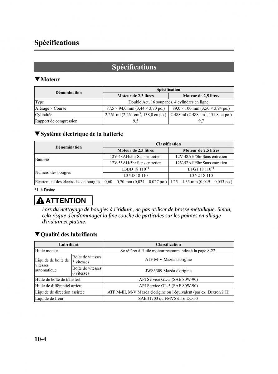 Mazda CX 7 manuel du proprietaire / page 561