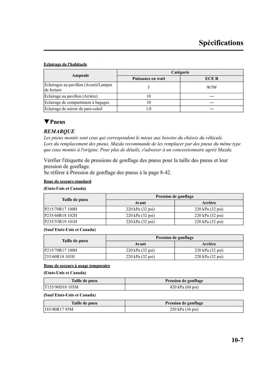 Mazda CX 7 manuel du proprietaire / page 564