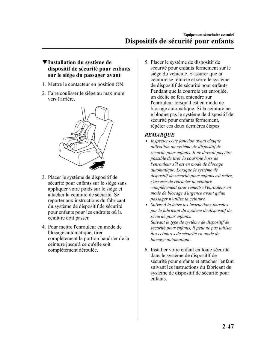 Mazda CX 7 manuel du proprietaire / page 60