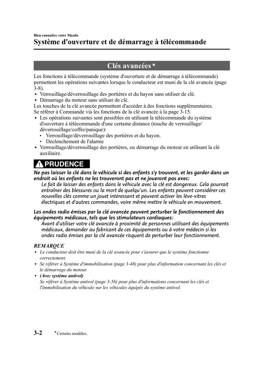 Mazda CX 7 manuel du proprietaire / page 93