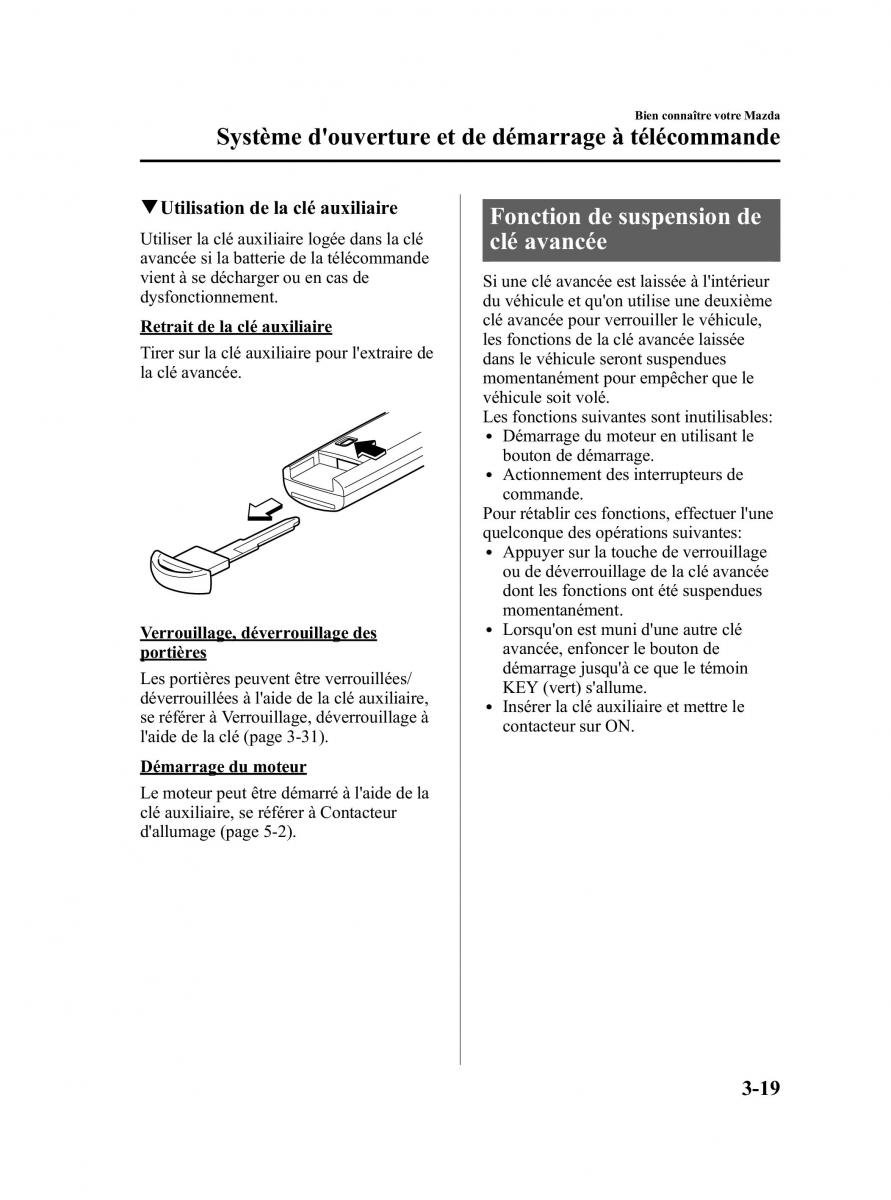 Mazda CX 7 manuel du proprietaire / page 110