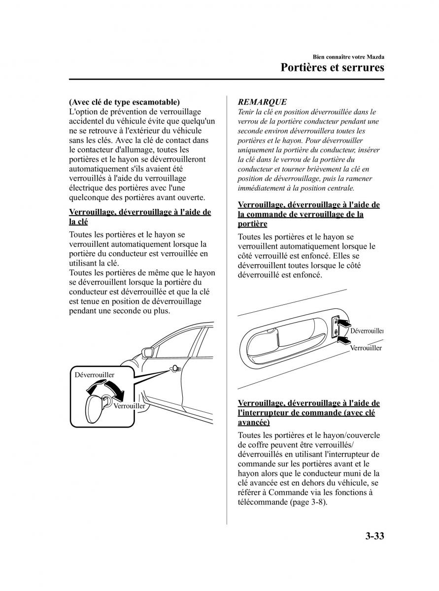 Mazda CX 7 manuel du proprietaire / page 124