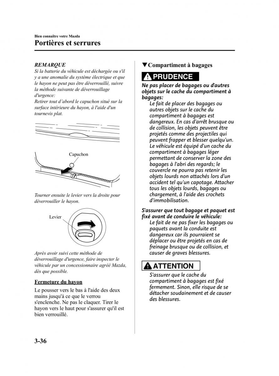 Mazda CX 7 manuel du proprietaire / page 127