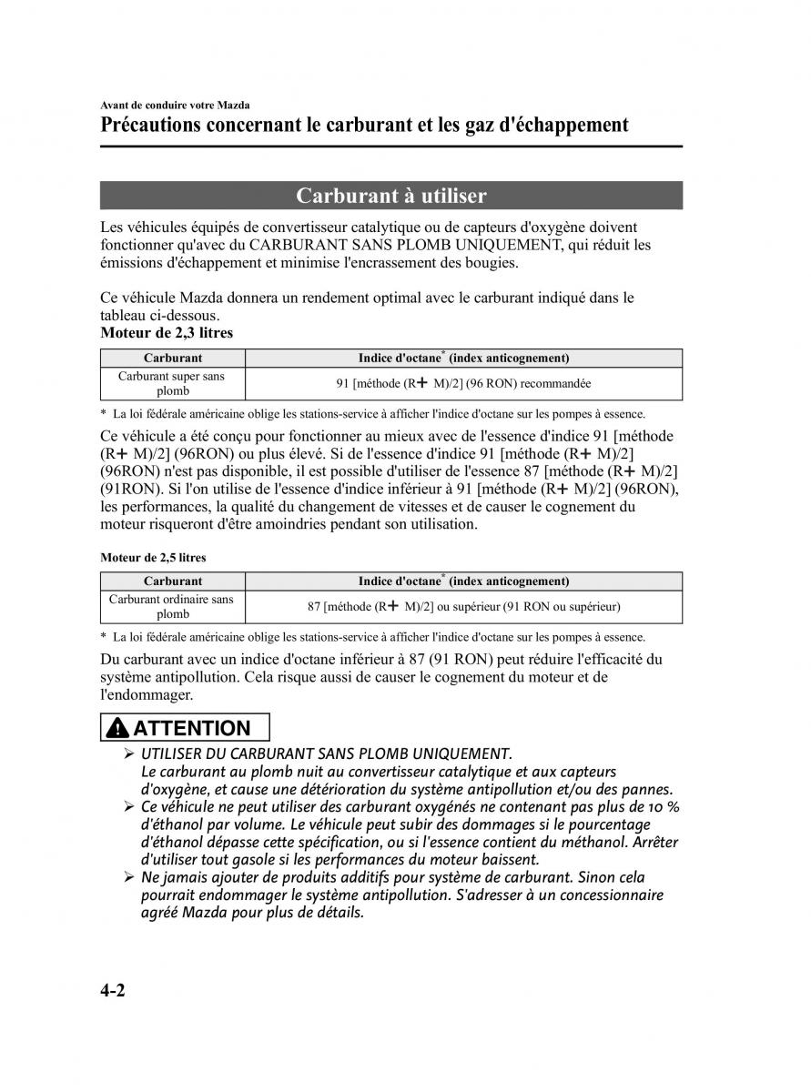 Mazda CX 7 manuel du proprietaire / page 155