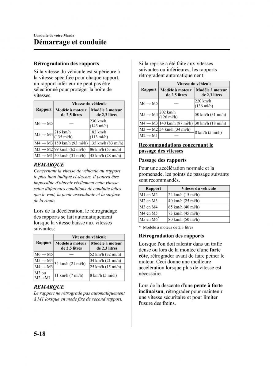 Mazda CX 7 manuel du proprietaire / page 197