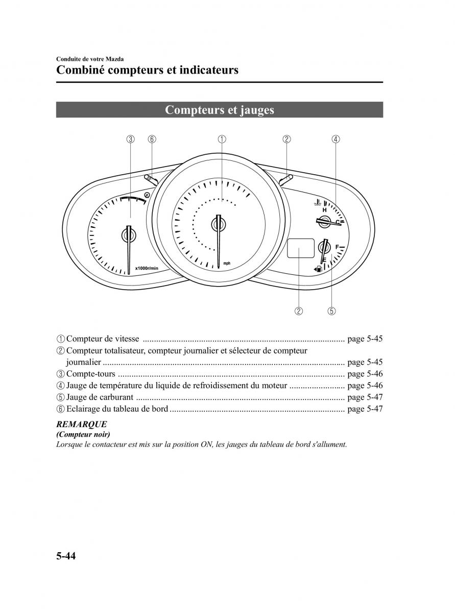 Mazda CX 7 manuel du proprietaire / page 223