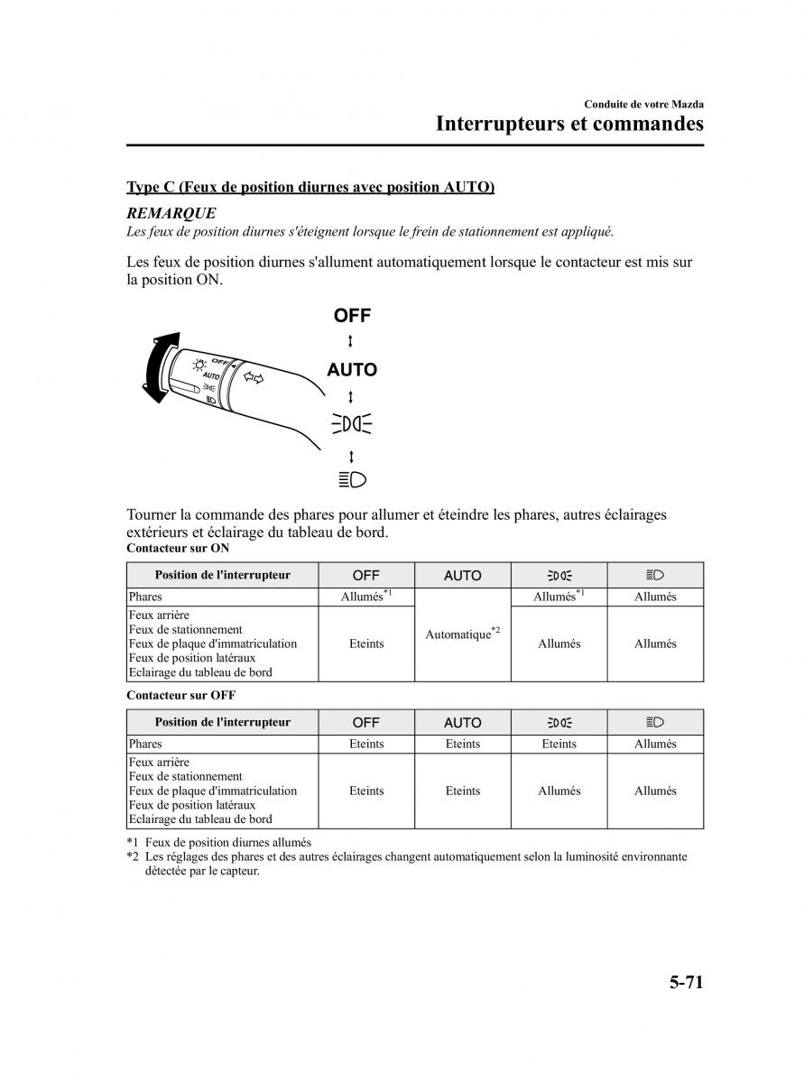 Mazda CX 7 manuel du proprietaire / page 250