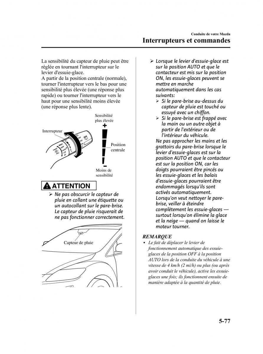 Mazda CX 7 manuel du proprietaire / page 256