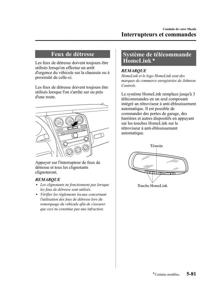 Mazda CX 7 manuel du proprietaire / page 260