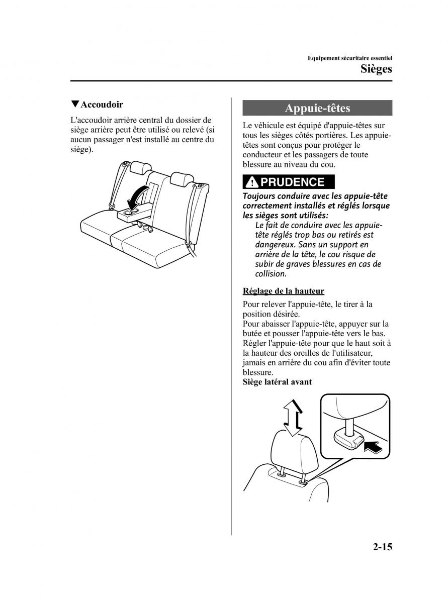 Mazda CX 7 manuel du proprietaire / page 28