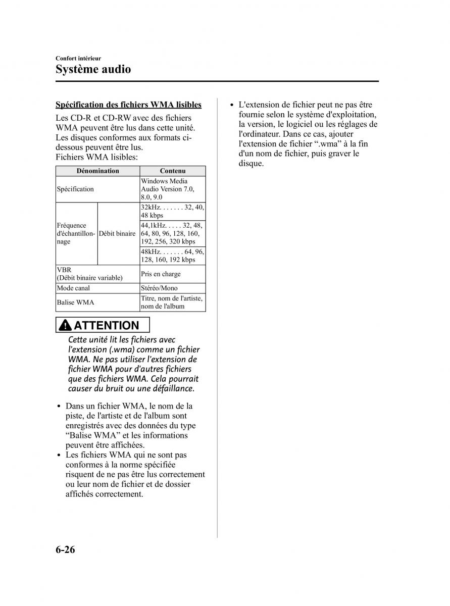 Mazda CX 7 manuel du proprietaire / page 291