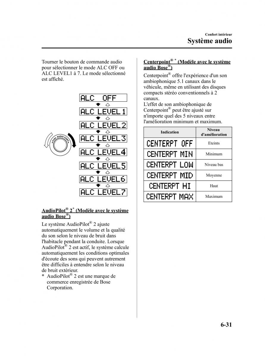 Mazda CX 7 manuel du proprietaire / page 296