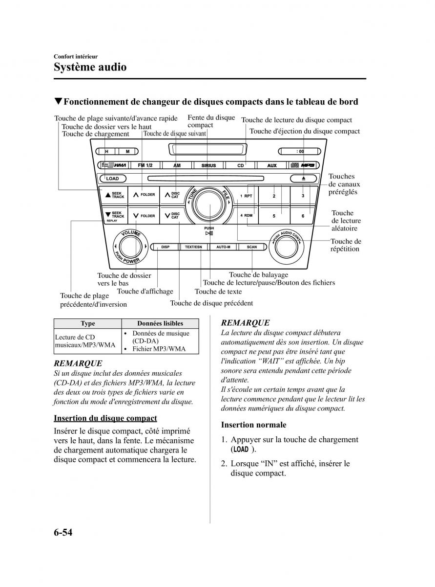 Mazda CX 7 manuel du proprietaire / page 319