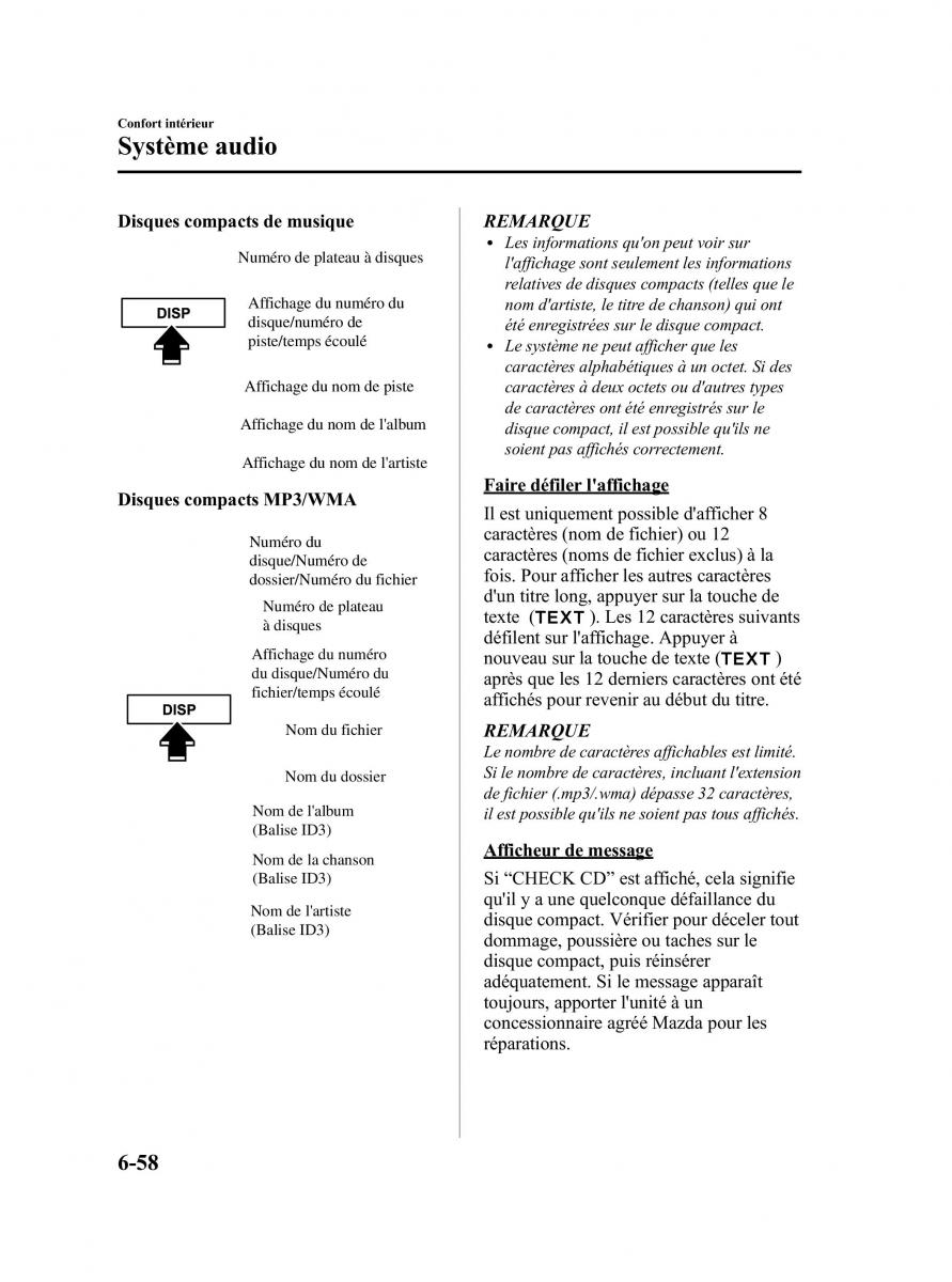 Mazda CX 7 manuel du proprietaire / page 323