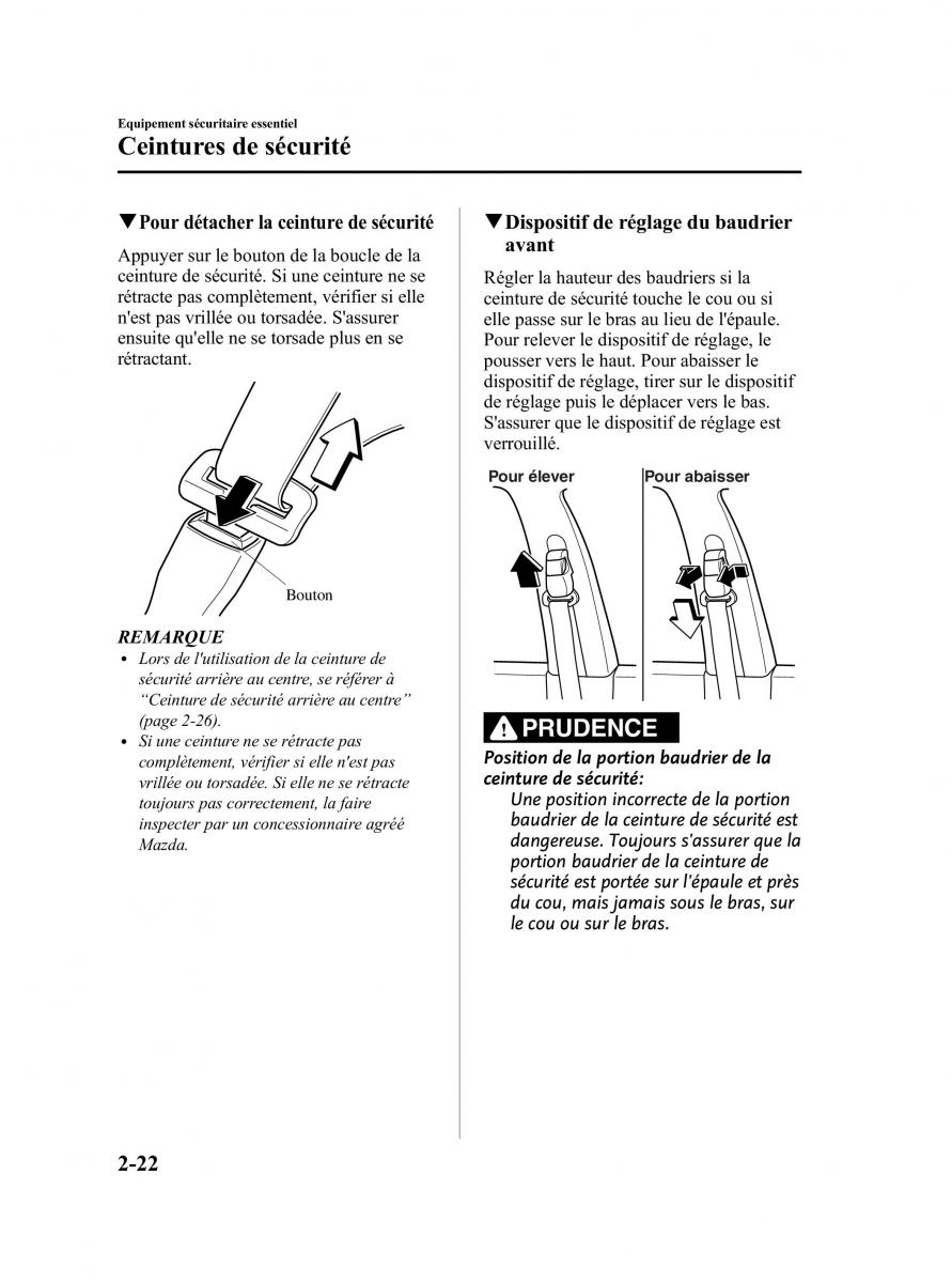 Mazda CX 7 manuel du proprietaire / page 35