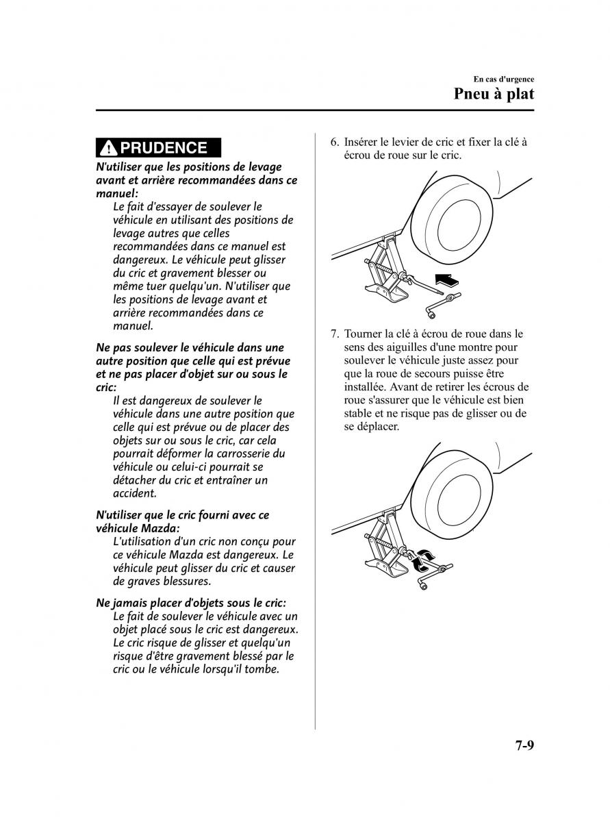 Mazda CX 7 manuel du proprietaire / page 418