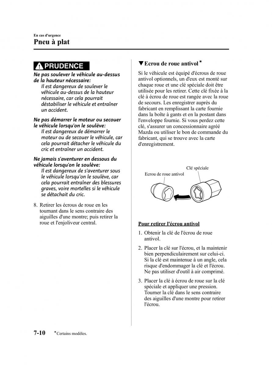 Mazda CX 7 manuel du proprietaire / page 419