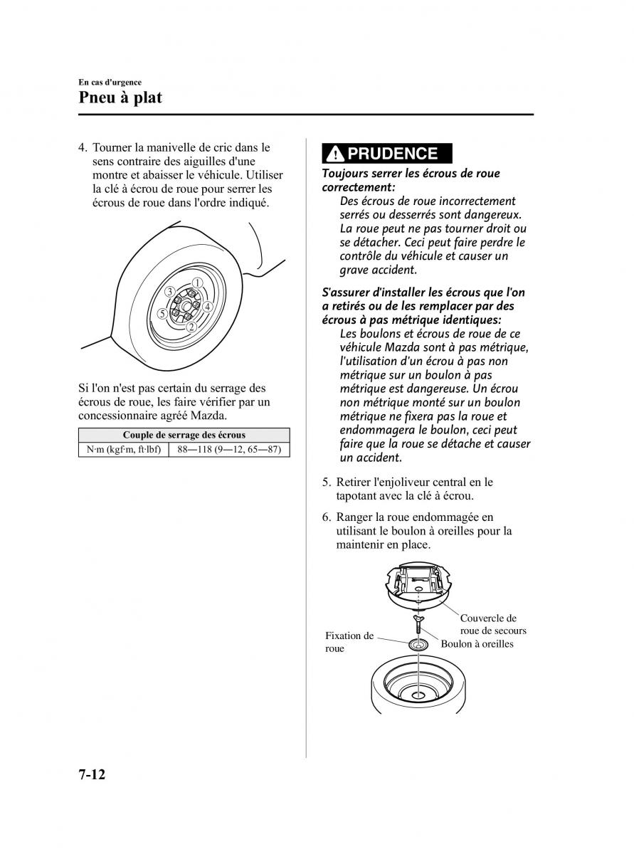 Mazda CX 7 manuel du proprietaire / page 421