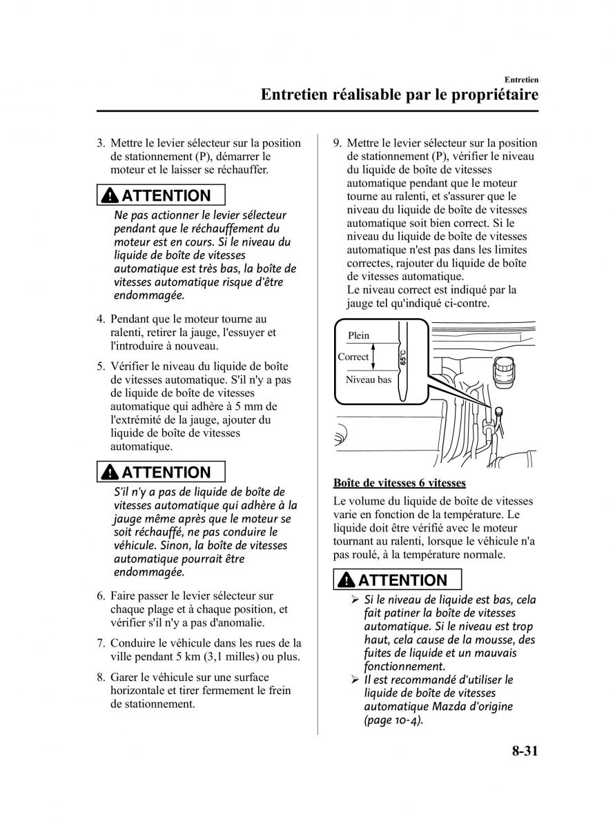 Mazda CX 7 manuel du proprietaire / page 466