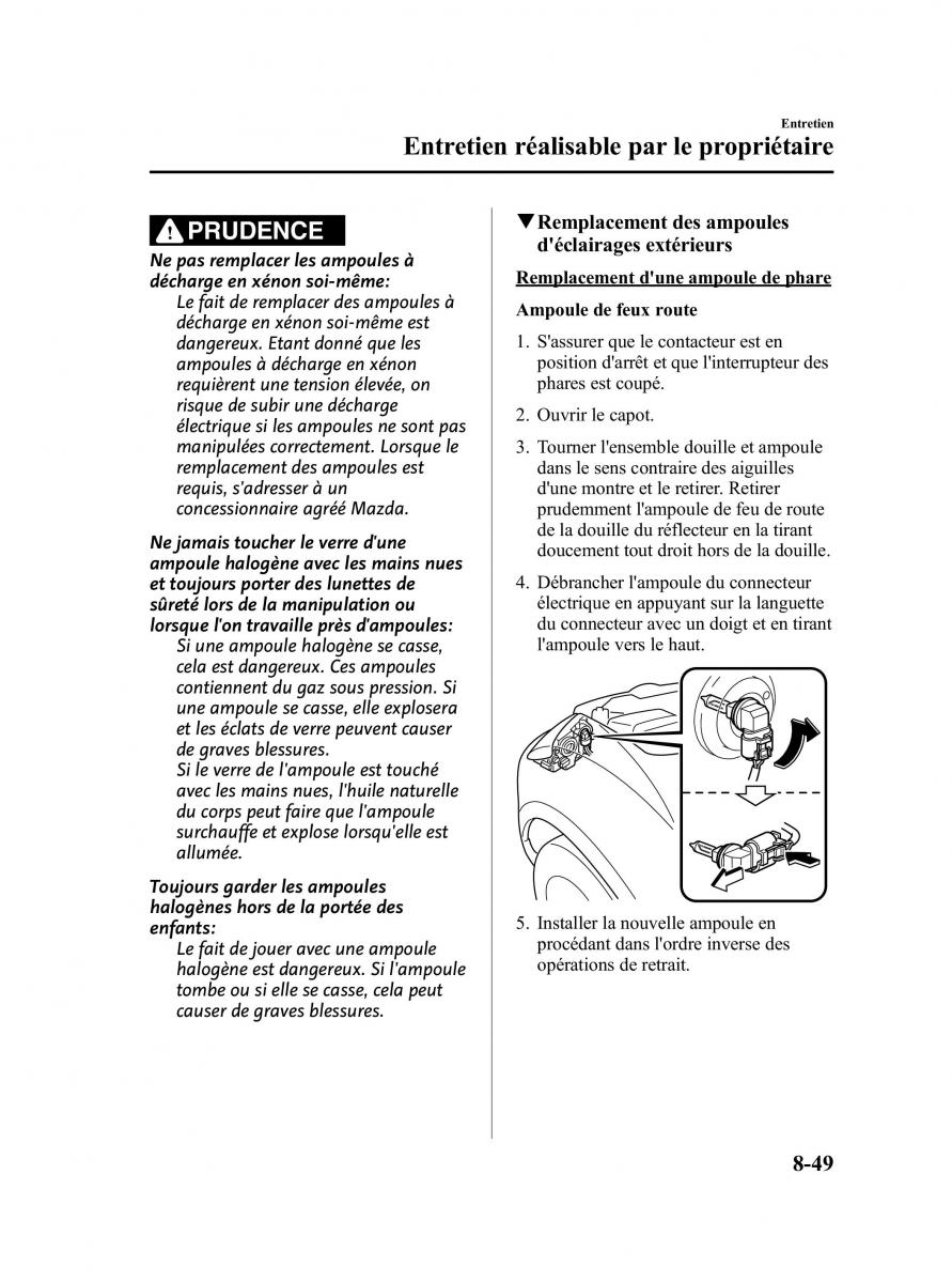 Mazda CX 7 manuel du proprietaire / page 484