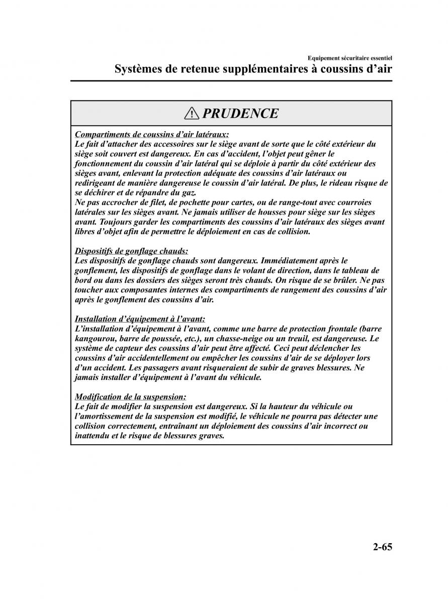 Mazda MPV II 2 LW manuel du proprietaire / page 77