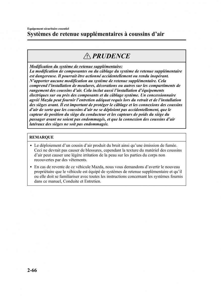 Mazda MPV II 2 LW manuel du proprietaire / page 78