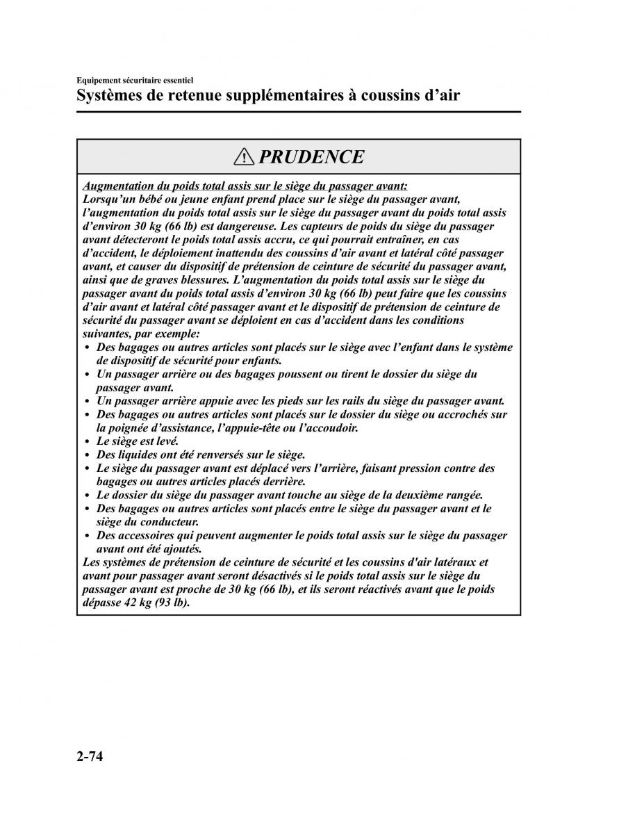 Mazda MPV II 2 LW manuel du proprietaire / page 86