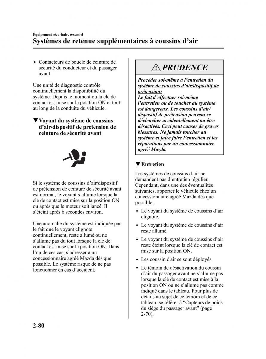 Mazda MPV II 2 LW manuel du proprietaire / page 92