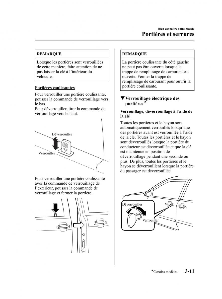 Mazda MPV II 2 LW manuel du proprietaire / page 105