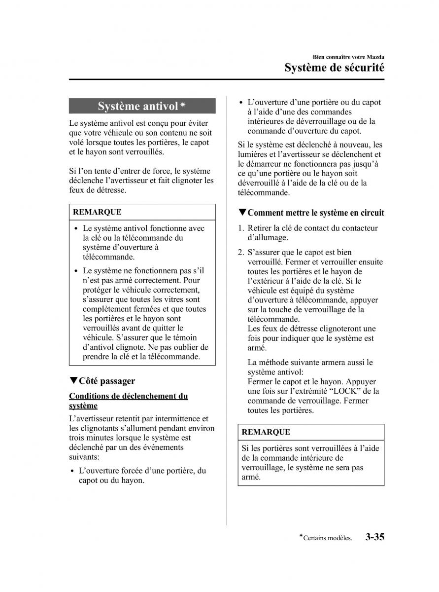 Mazda MPV II 2 LW manuel du proprietaire / page 129