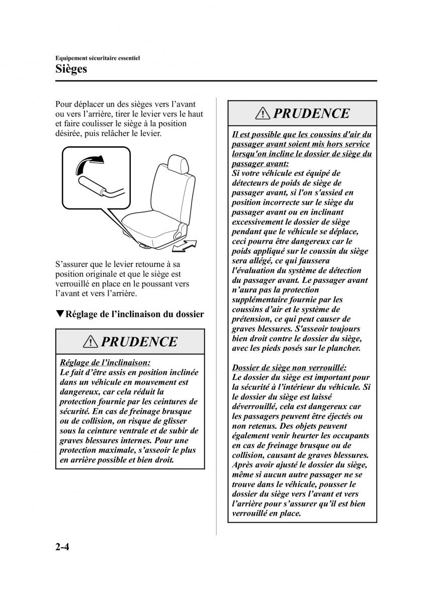 Mazda MPV II 2 LW manuel du proprietaire / page 16