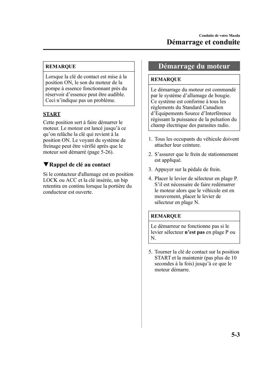 Mazda MPV II 2 LW manuel du proprietaire / page 161