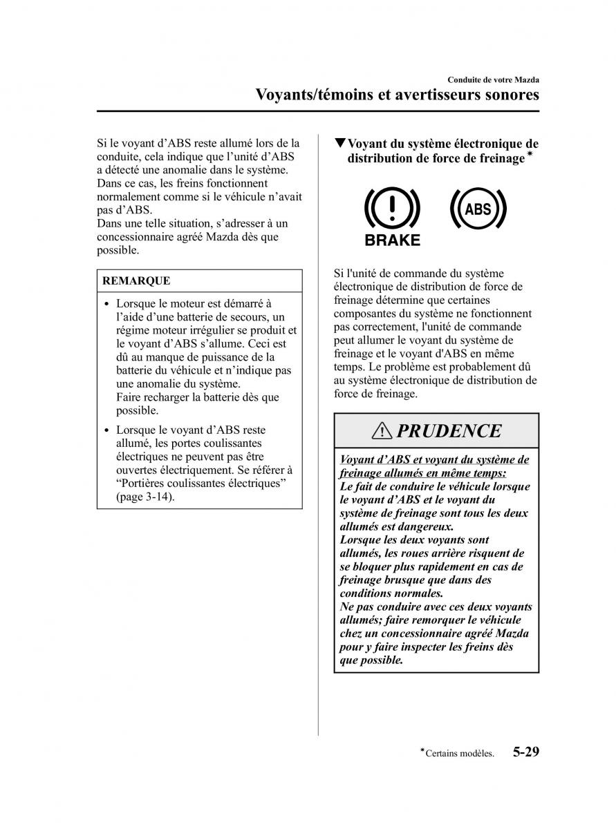 Mazda MPV II 2 LW manuel du proprietaire / page 187