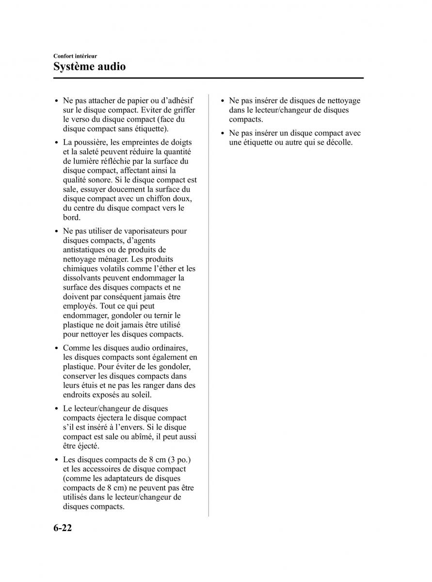 Mazda MPV II 2 LW manuel du proprietaire / page 222