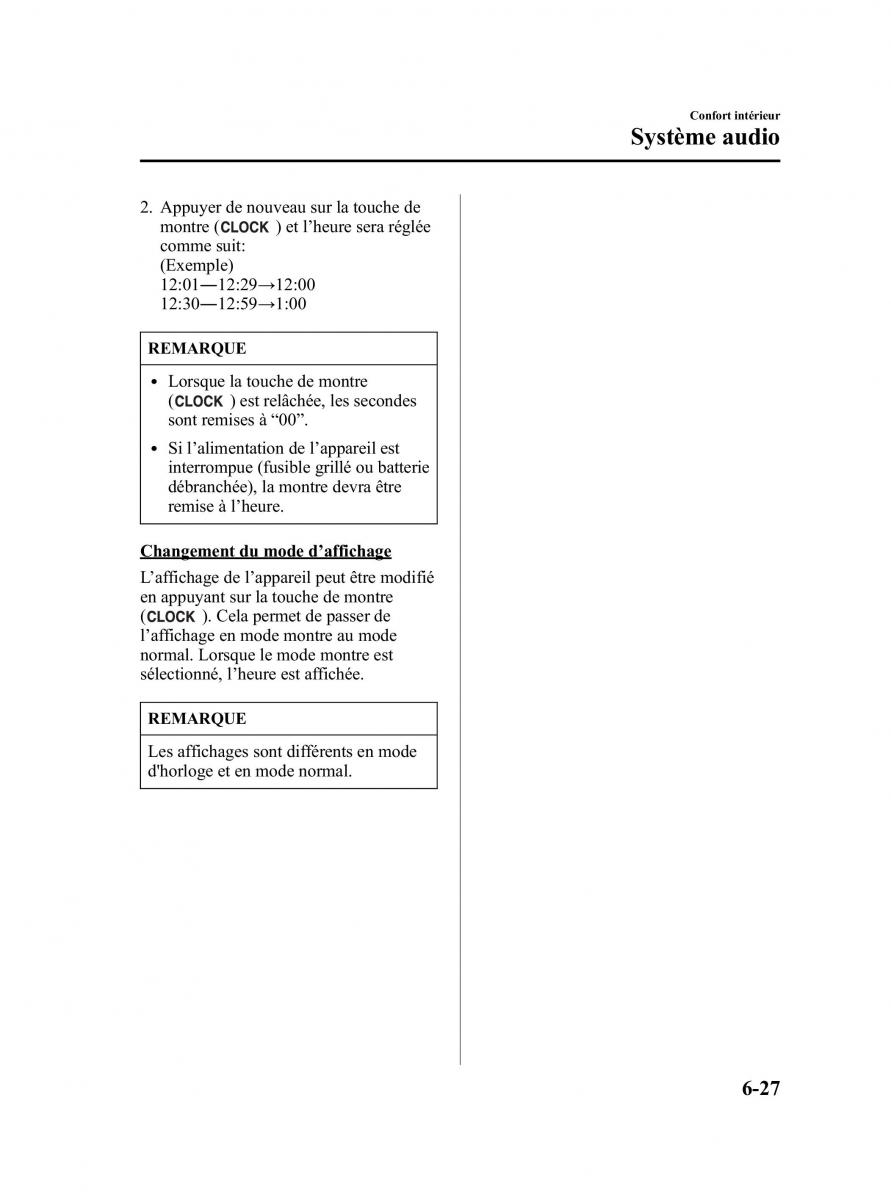 Mazda MPV II 2 LW manuel du proprietaire / page 227