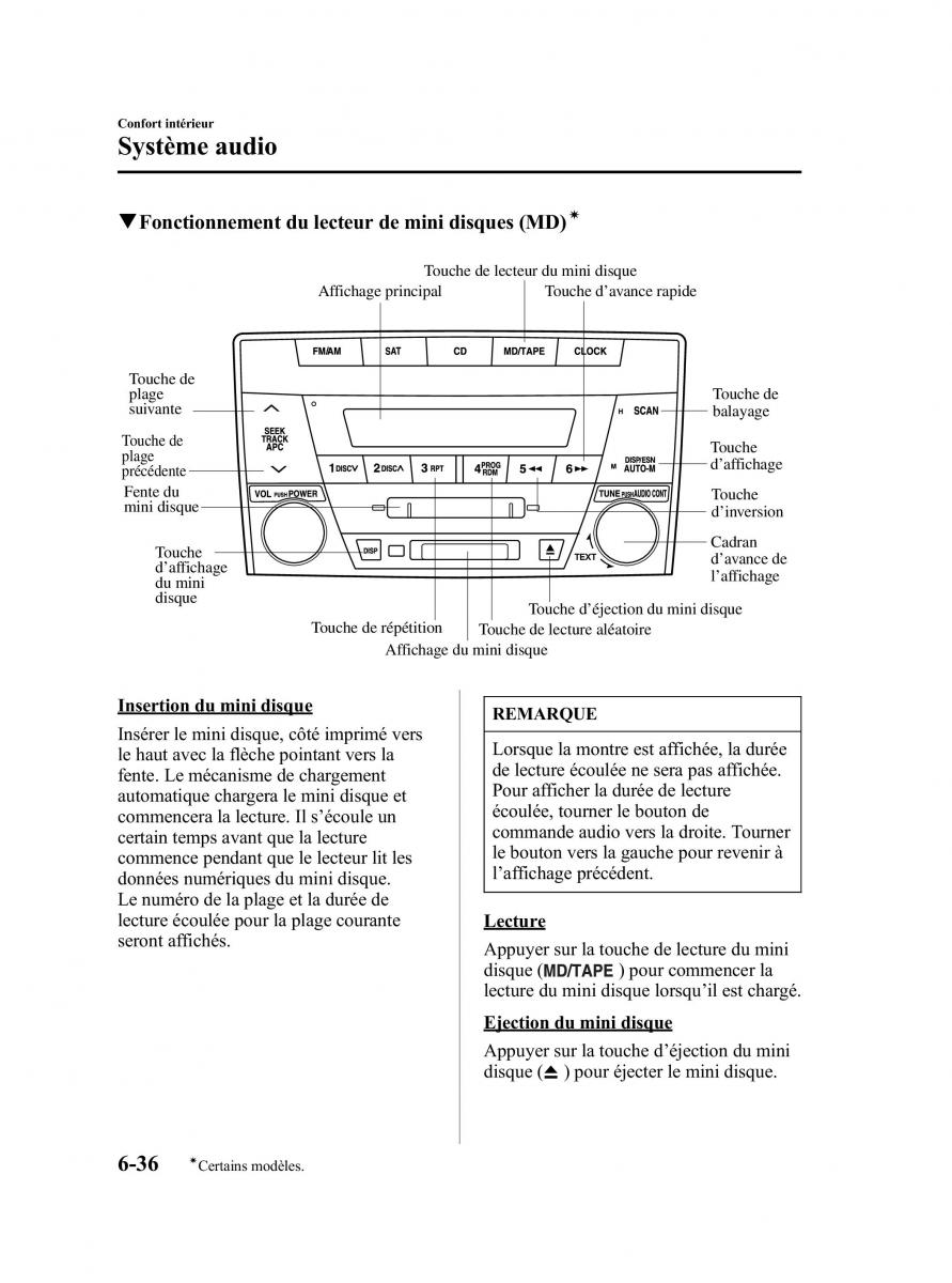 Mazda MPV II 2 LW manuel du proprietaire / page 236