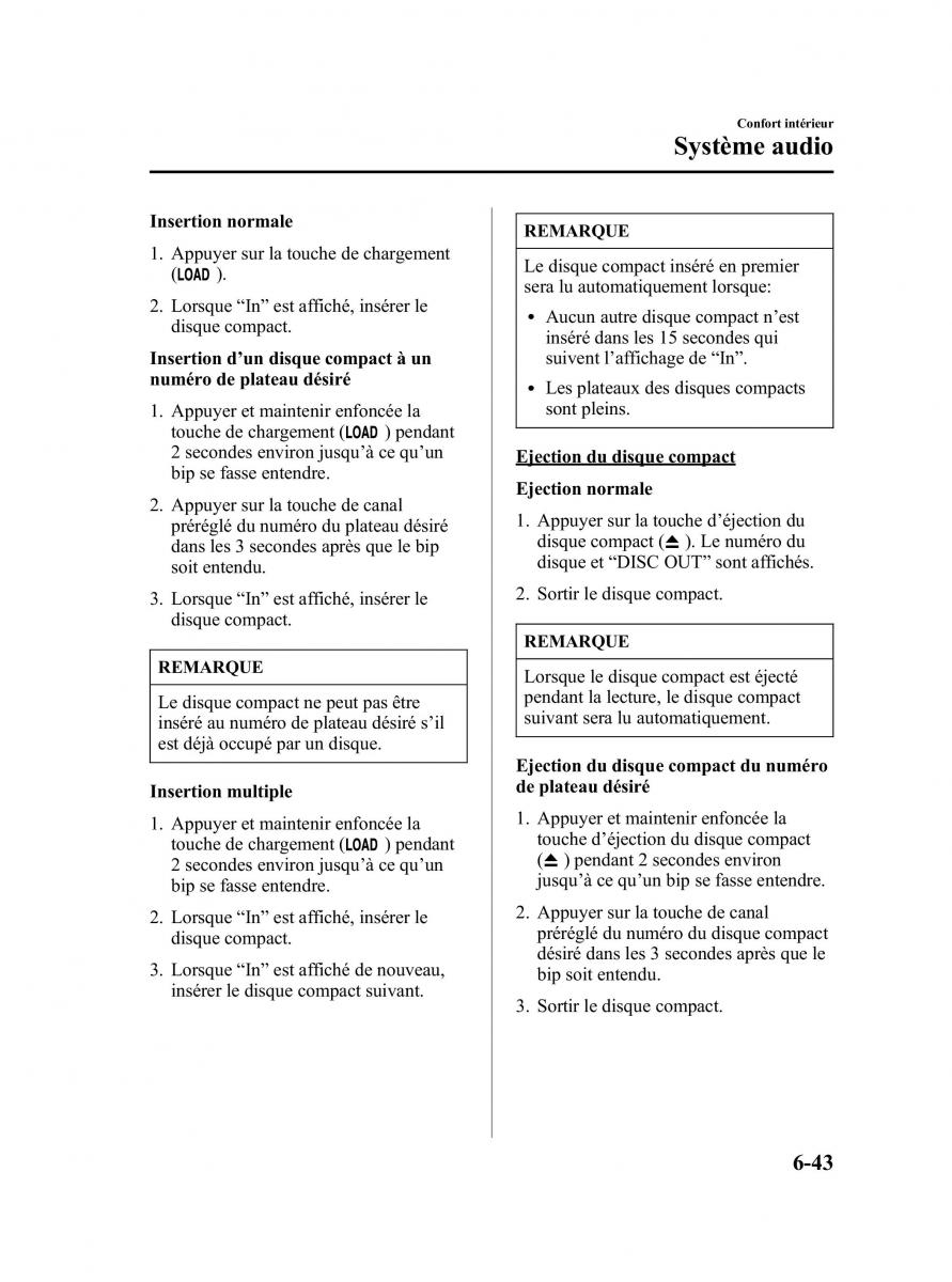 Mazda MPV II 2 LW manuel du proprietaire / page 243