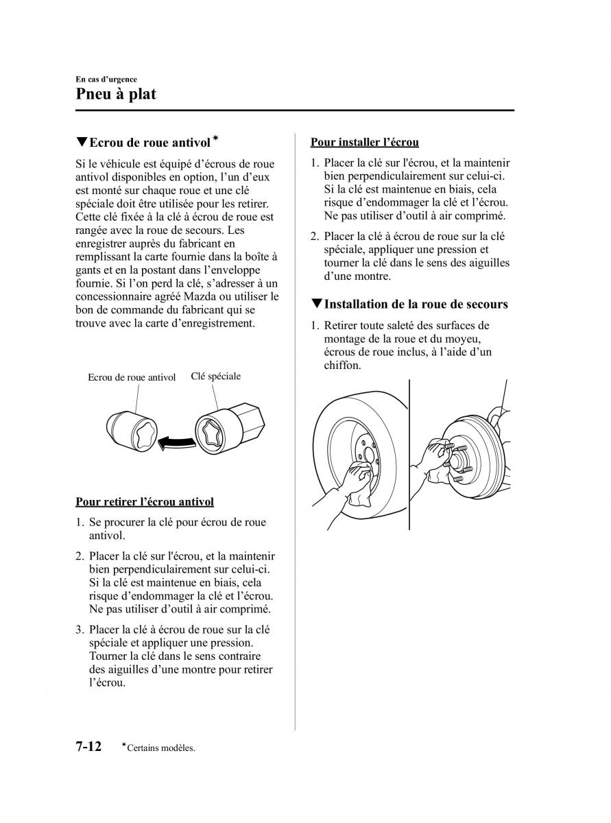 Mazda MPV II 2 LW manuel du proprietaire / page 274