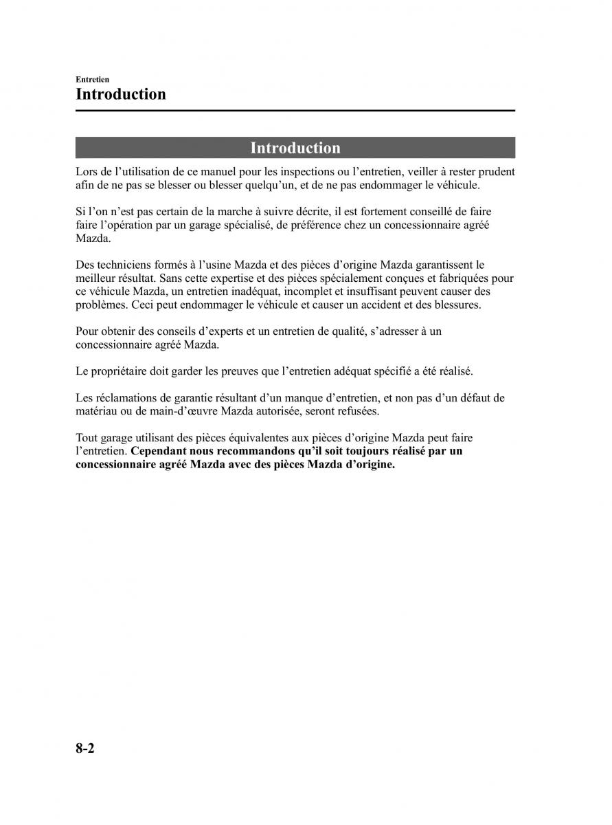 Mazda MPV II 2 LW manuel du proprietaire / page 288