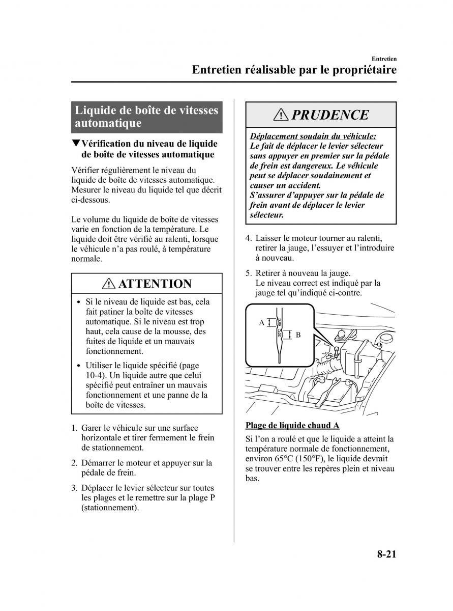 Mazda MPV II 2 LW manuel du proprietaire / page 307