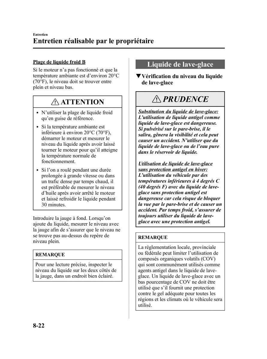 Mazda MPV II 2 LW manuel du proprietaire / page 308