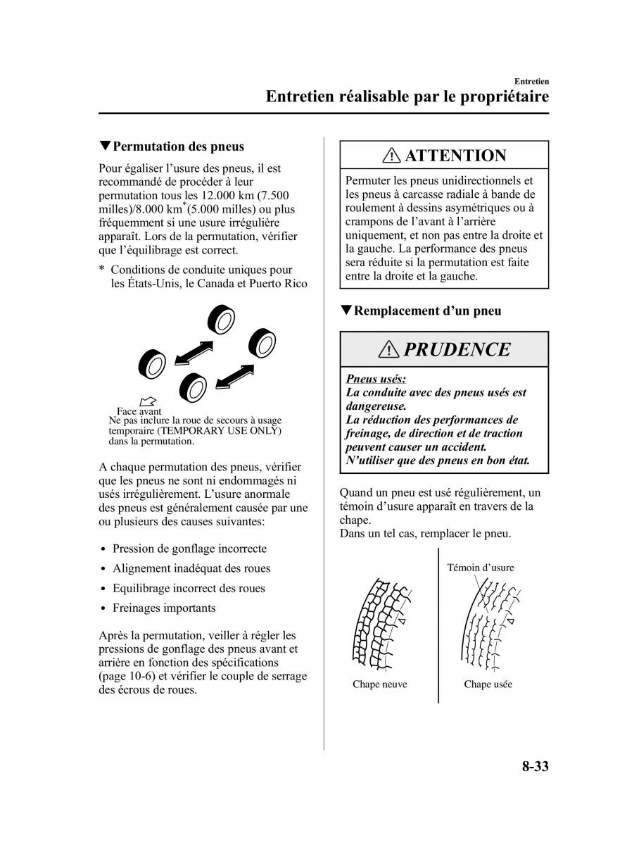 Mazda MPV II 2 LW manuel du proprietaire / page 319