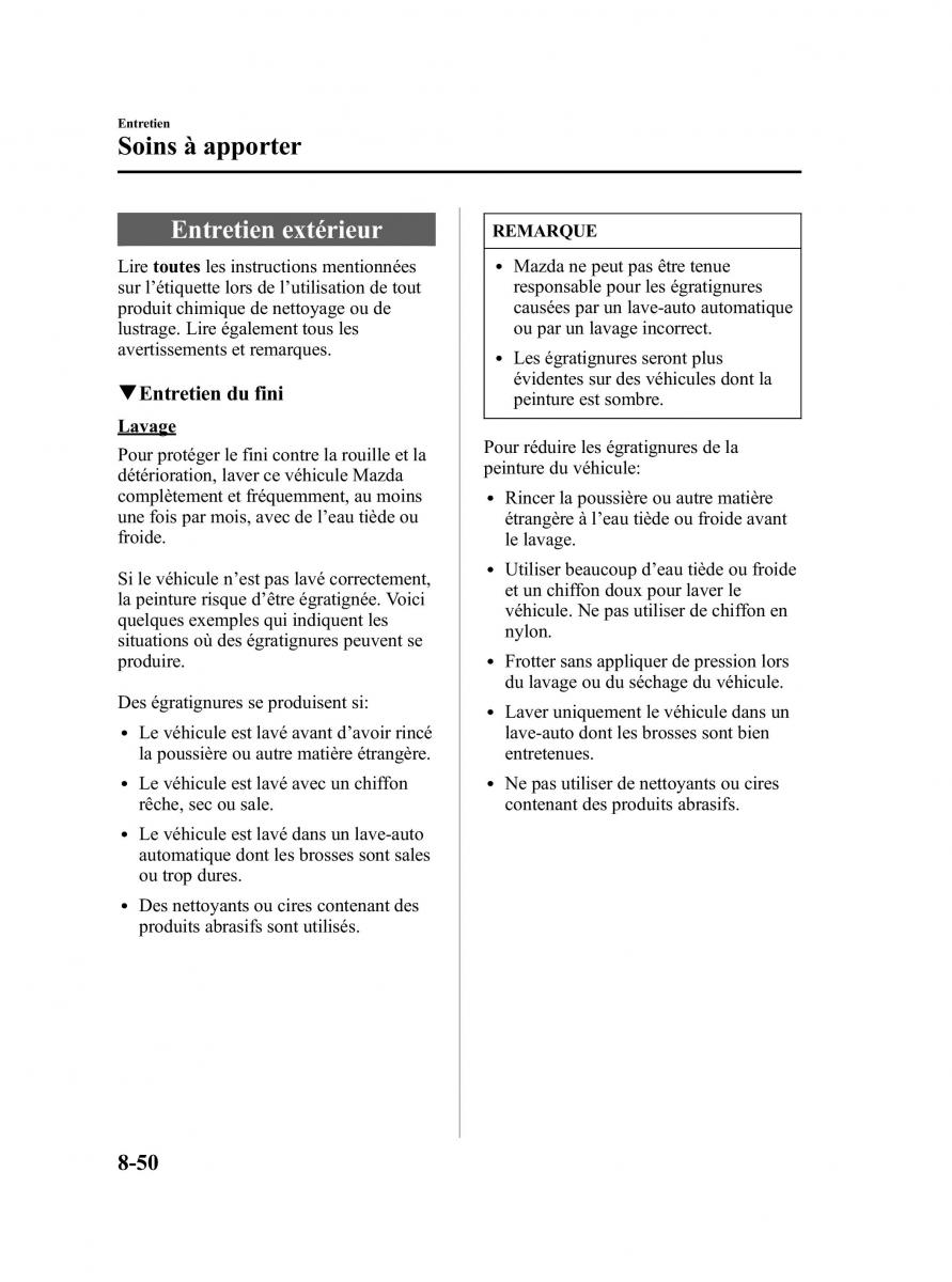 Mazda MPV II 2 LW manuel du proprietaire / page 336