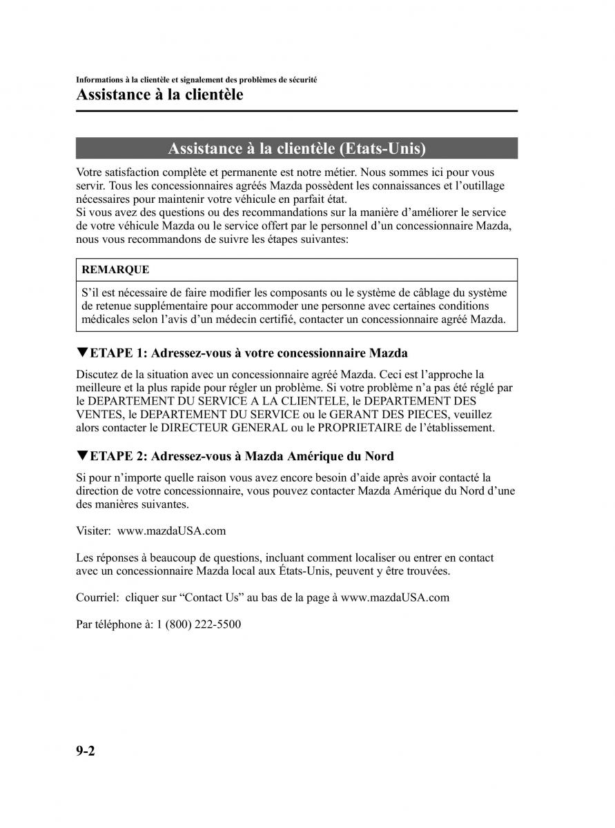 Mazda MPV II 2 LW manuel du proprietaire / page 344